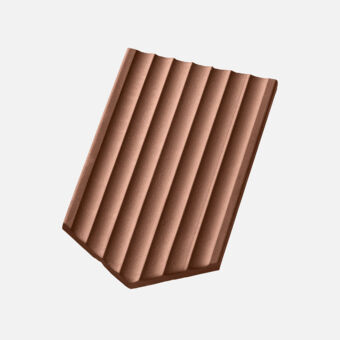 Casta Gewellt spitz Firstanschlussziegel, hellbraun Casta Gewellt spitz Firstanschlussziegel