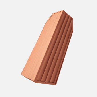 Casta Gewellt spitz Ortgangziegel links/rechts naturrot Casta Gewellt spitz Ortgangziegel links/rechts naturrot