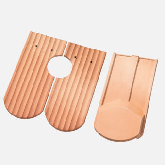 Casta Gewellt rund L&uuml;fterziegelset rot-gelb