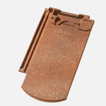 Vauban Tuile plate à emboîtement 22 coupe rond, grésé bourgogne Vauban Tuile plate à emboîtement 22 coupe ronde