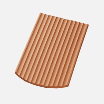 Casta Gewellt 1 1/2 Ziegel, rund, naturrot Casta Gewellt 1 1/2 Ziegel, rund