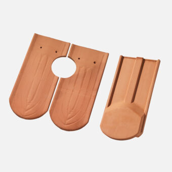 Casta Handstrich rund L&uuml;fterziegelset naturrot