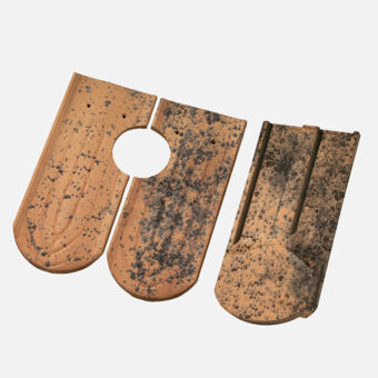 Casta Handstrich rund L&uuml;fterziegelset castel