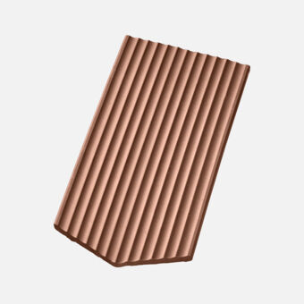 Casta Gewellt spitz Kehlziegel 1 1/2, hellbraun Casta Gewellt spitz Kehlziegel 1 1/2