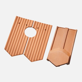 Casta Gewellt spitz L&uuml;fterziegelset naturrot