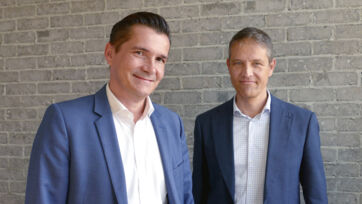 Michael Fritsche (links) und Patrick Steffen über die Entwicklung von und die Erwartung an die Software «Murus P».