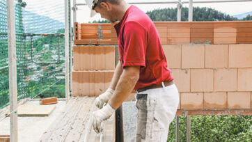 4. Poser l’armature de joint d’assise au mortier en couche mince Verarbeitungsbeispiele Wand