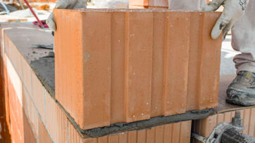 4. Den ersten Stein in der Ecke setzen Verarbeitungsbeispiele Wand Ansetzschicht