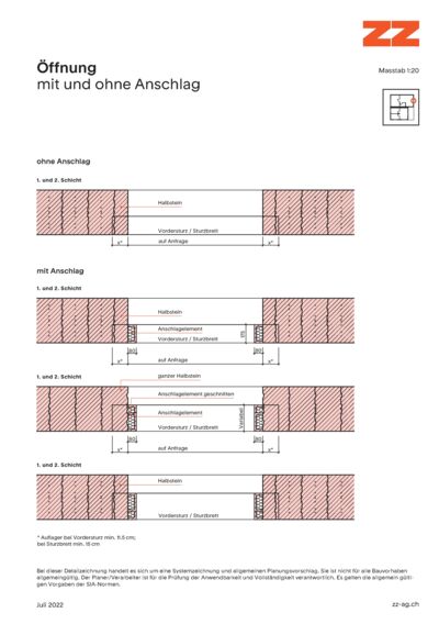 53 Öffnung Porotherm - CAD Zeichnung