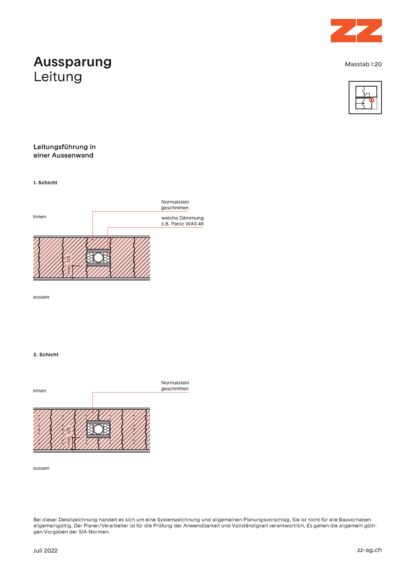 70 Aussparung Porotherm - CAD Zeichnung