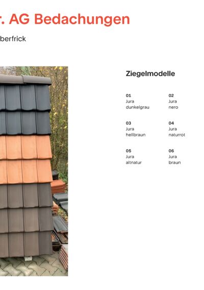 Expos tuiles Schmid Gebr. AG Bedachungen
