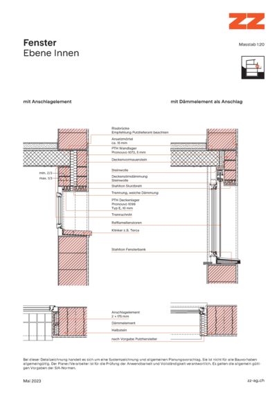58 Fenster Porotherm - CAD Zeichnung