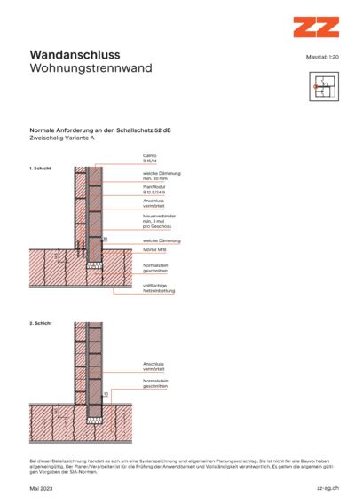 65 Wandanschluss Porotherm - CAD Zeichnung