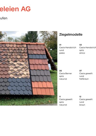 Expos tuiles Zürcher Ziegeleien AG à Laufen