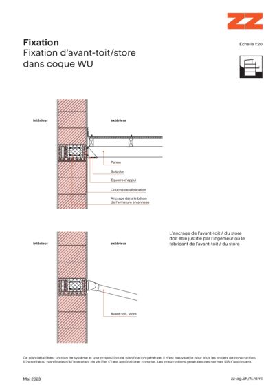 80 Fixation Porotherm - dessin CAO
