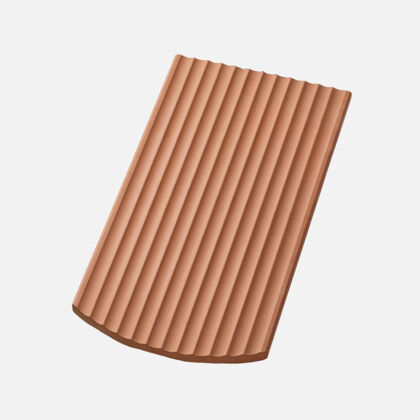 Casta 17/38 Gewellt Kehlziegel 1 1/2 rund naturrot Casta 17/38 Gewellt Kehlziegel 1 1/2 rund naturrot