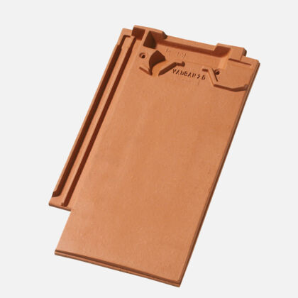 Vauban Tuile plate à emboîtement 22 coupe droite, rouge naturel Vauban Tuile plate à emboîtement 22 coupe droite