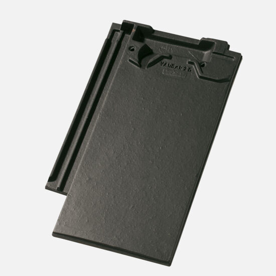 Vauban Tuile plate à emboîtement 22 coupe droite, noir Vauban Tuile plate à emboîtement 22 coupe droite