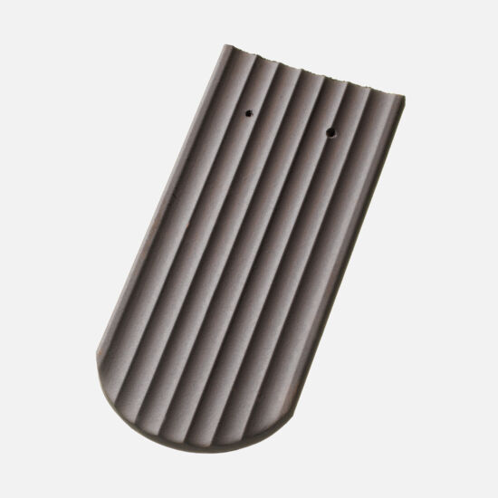 Casta Tuile plate 17/38 Cannelée, coupe ronde, brun Casta Tuile plate 17/38 Cannelée, coupe ronde