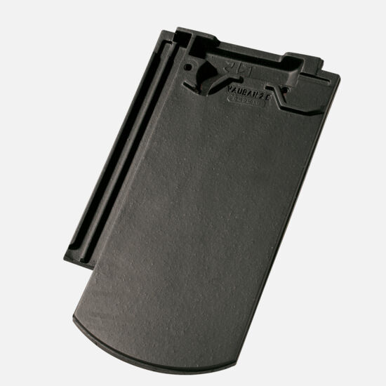 Vauban Tuile plate à emboîtement 22 coupe ronde, noir Vauban Tuile plate à emboîtement 22 coupe ronde