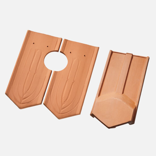 Casta Handstrich spitz Lüfterziegelset naturrot Casta Handstrich spitz Lüfterziegelset naturrot