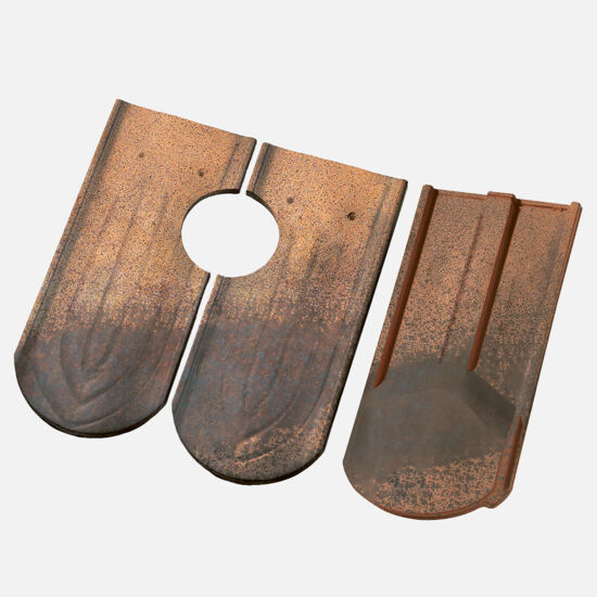 Casta Handstrich rund L&uuml;fterziegelset paleo