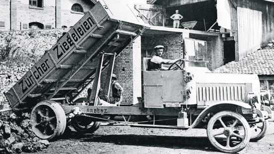 Geschichte Zürcher Ziegeleien Lastwagen um 1920 Geschichte Zürcher Ziegeleien Lastwagen um 1920