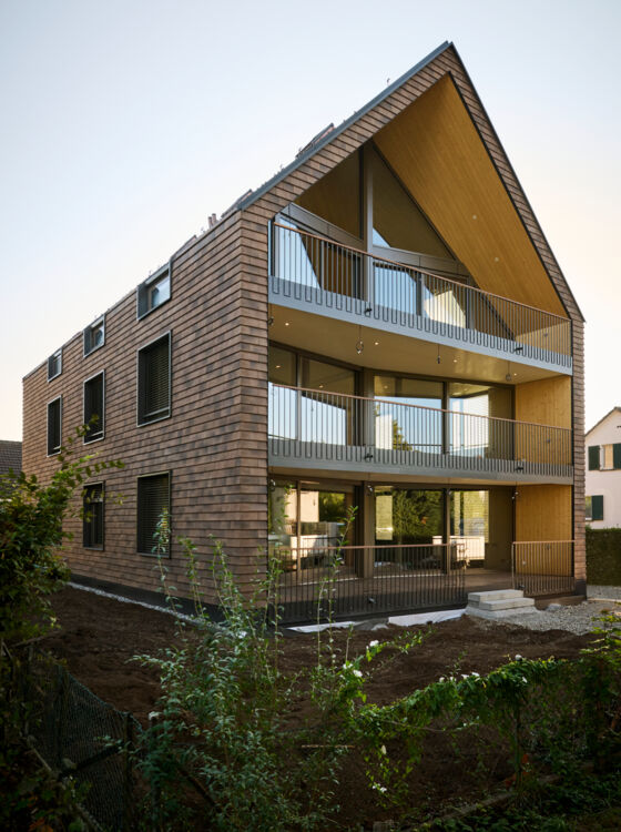 Fassadenziegel Urban T Rosenborg Dreifamilienhaus, Dübendorf