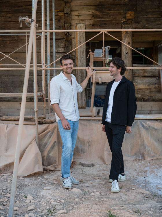 Ronan Crippa und Timothy Allen auf ihrer aktuellen Baustelle in Grabs. Wilde Karte 07 Finalist Allencrippa
